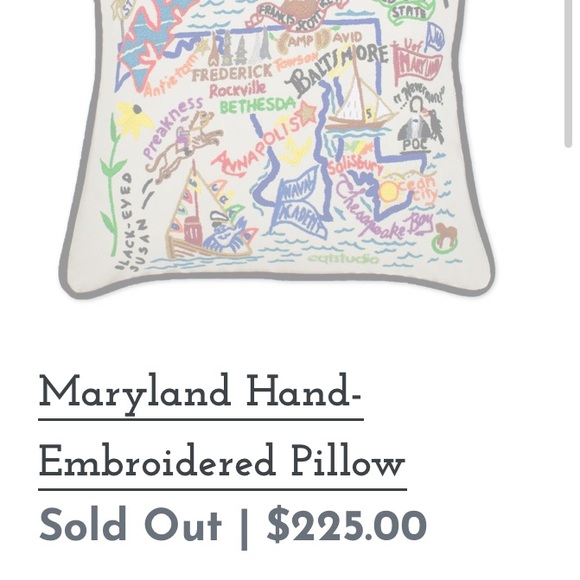 Catstudio Embroidered Maryland Pillow Cover - Picture 5 of 5